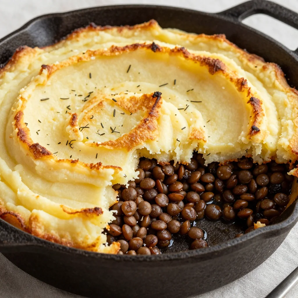 Pantry Challenge Lentil Shepherd's Pie for Family