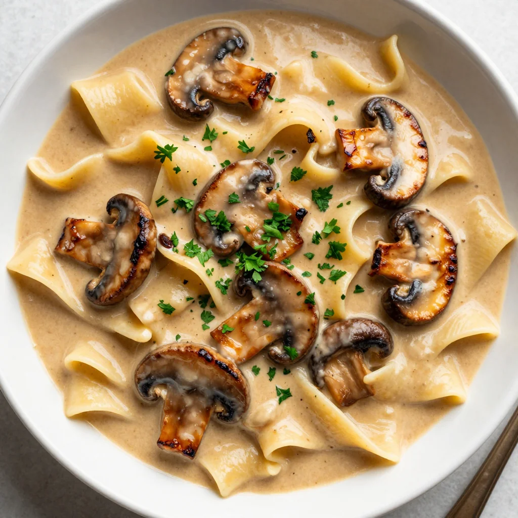 Vegan Mushroom Stroganoff That Is Creamy And Comforting