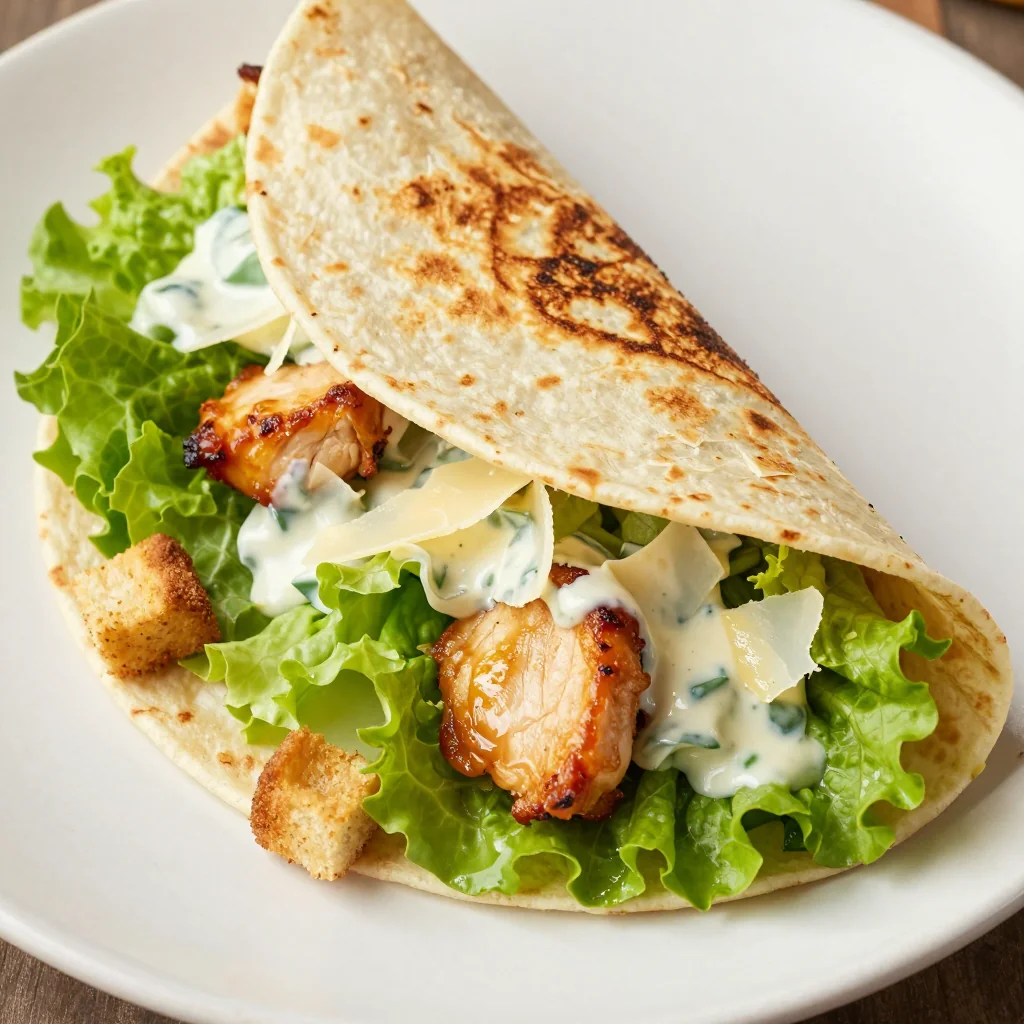 Quick Chicken Caesar Wraps for Lunch on the Go
