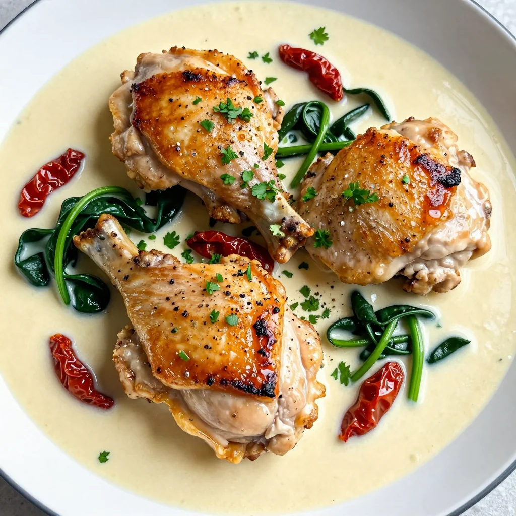 Easy One Pan Creamy Garlic Chicken for Comfort Food