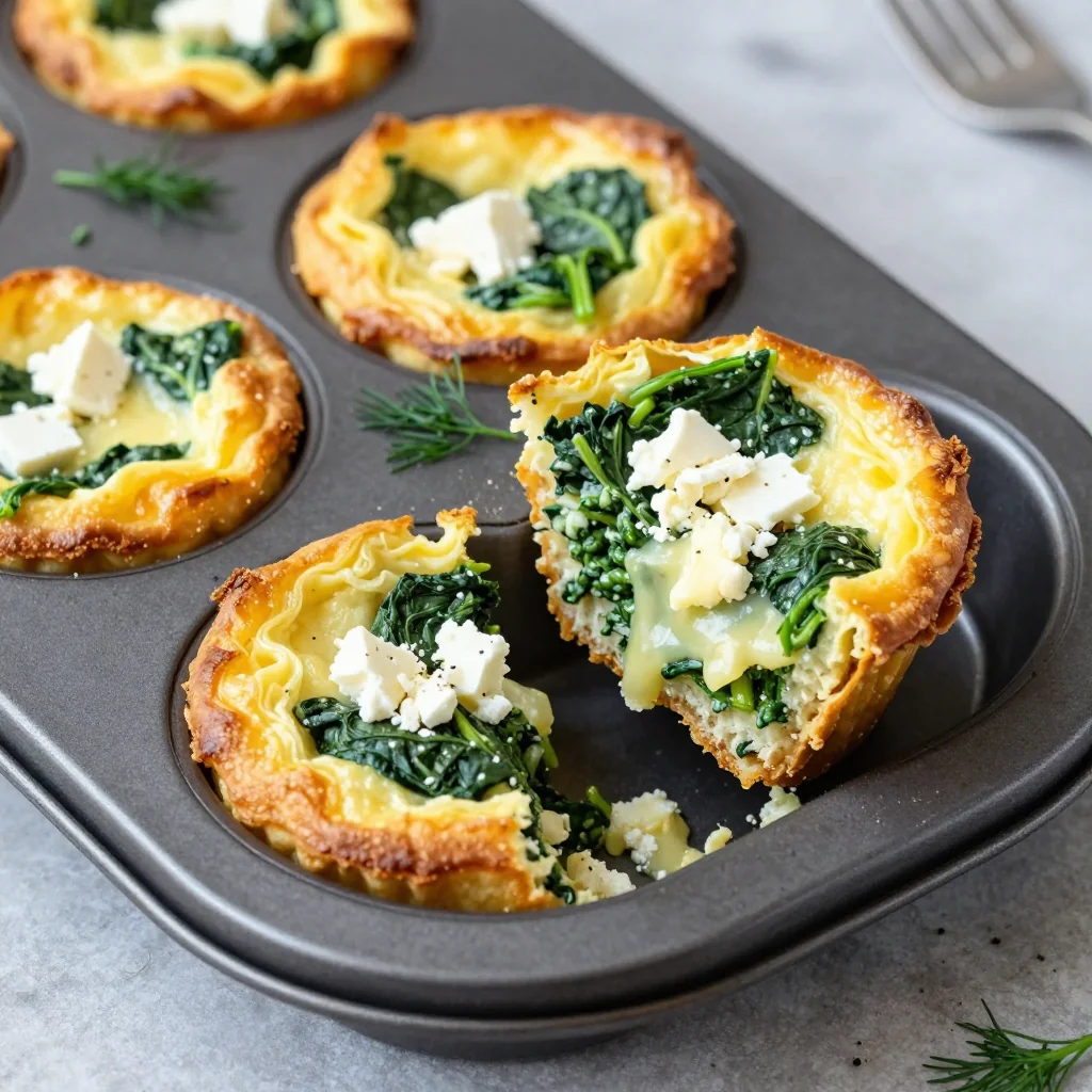 Spinach And Feta Egg Muffins For A Quick Breakfast