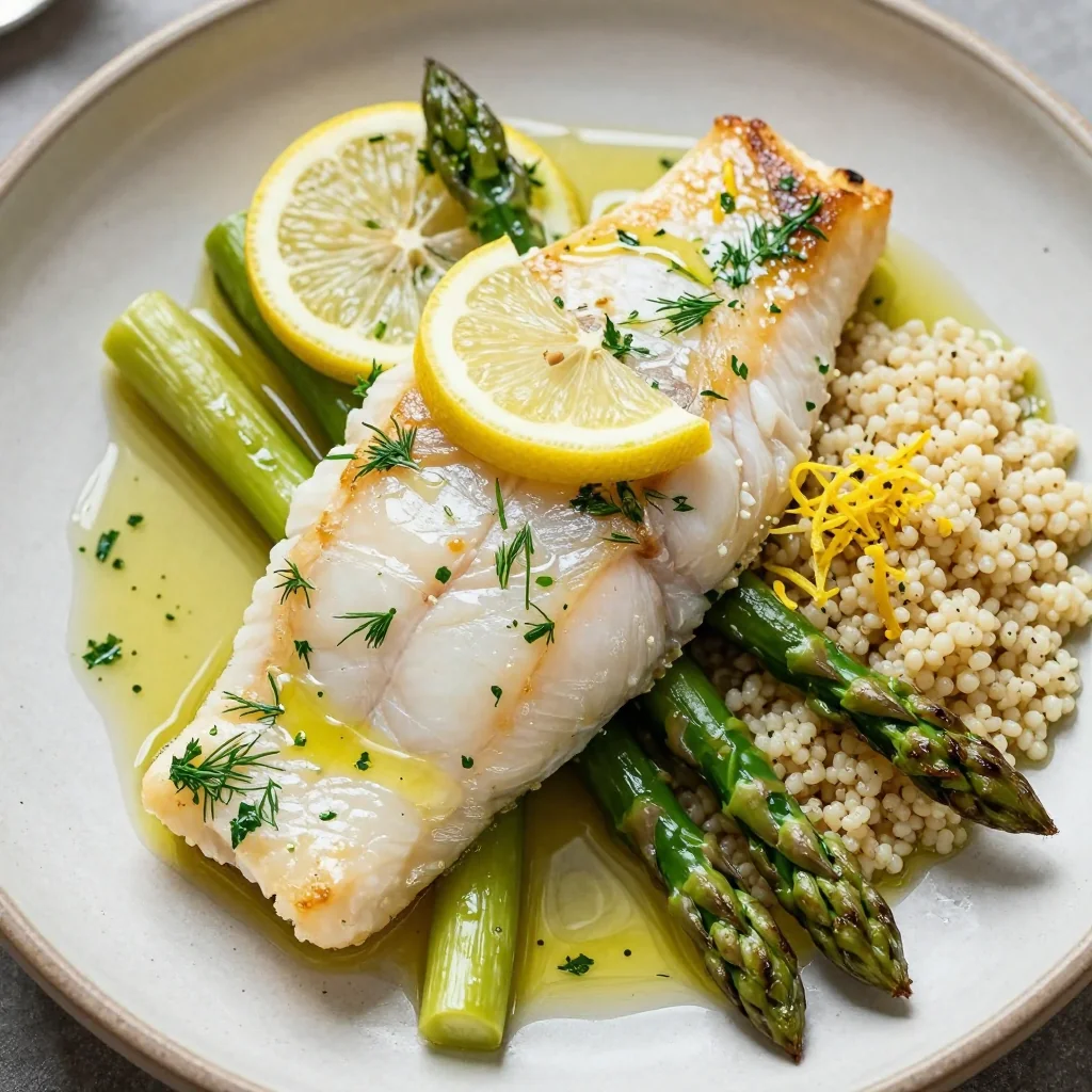 Healthy Baked Cod with Lemon and Herbs for Dinners