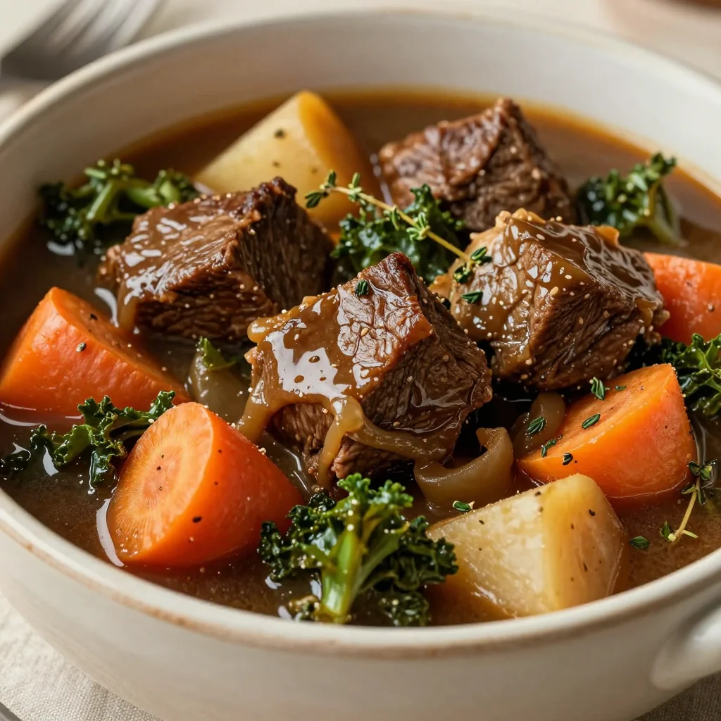 meal prep friendly slow cooker beef with winter vegetable mix