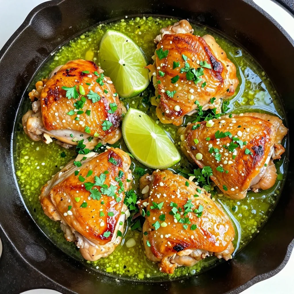 Keto Garlic Lime Chicken Thighs Crispy Skillet Dinner