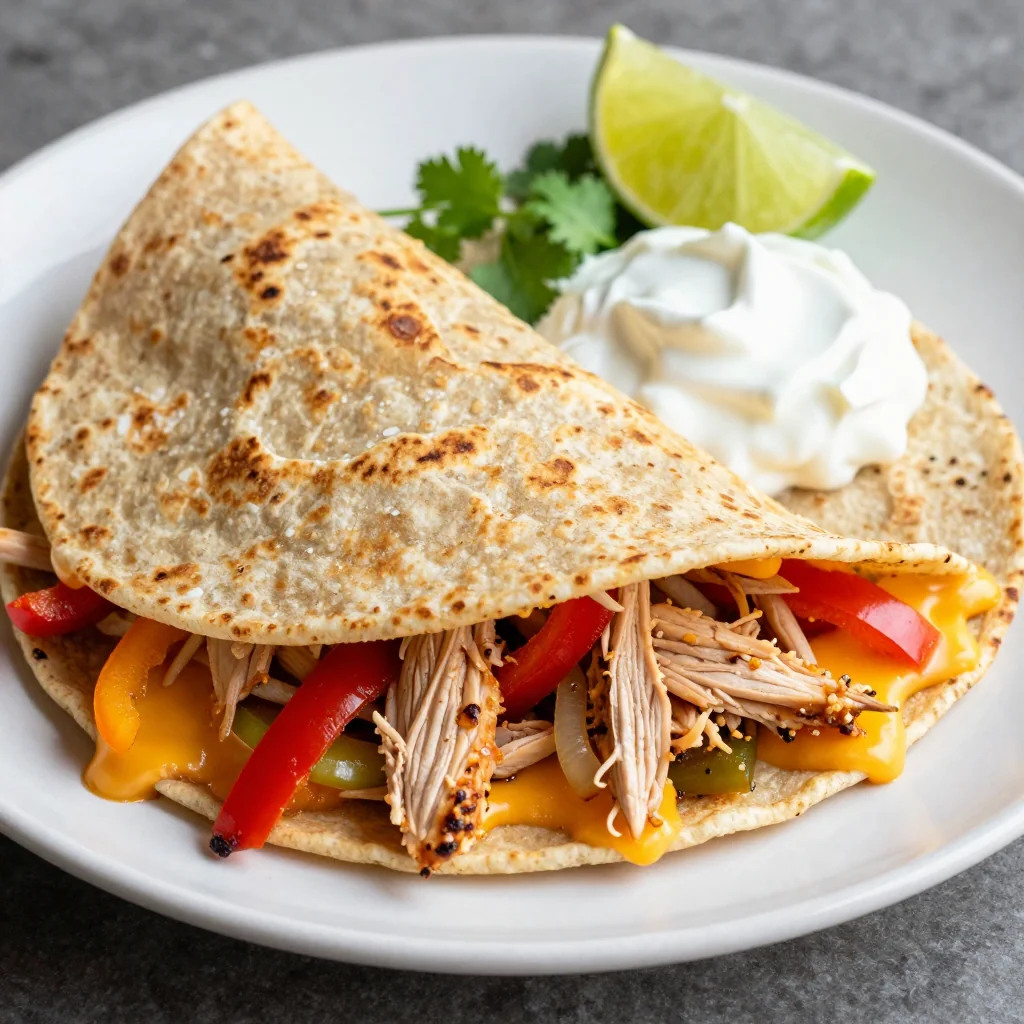 Healthy Chicken Quesadillas With Whole Wheat Tortillas