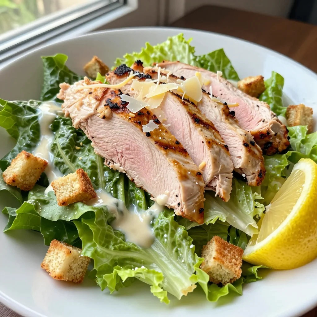 Chicken Caesar Salad with Grilled Chicken Breast