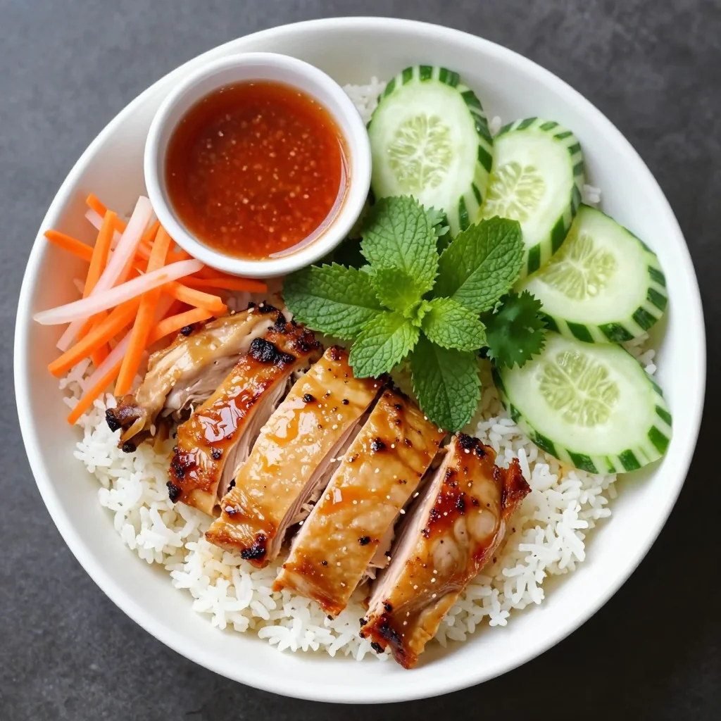 Meal Prep Vietnamese Chicken Rice Bowls with Pickled Vegetables