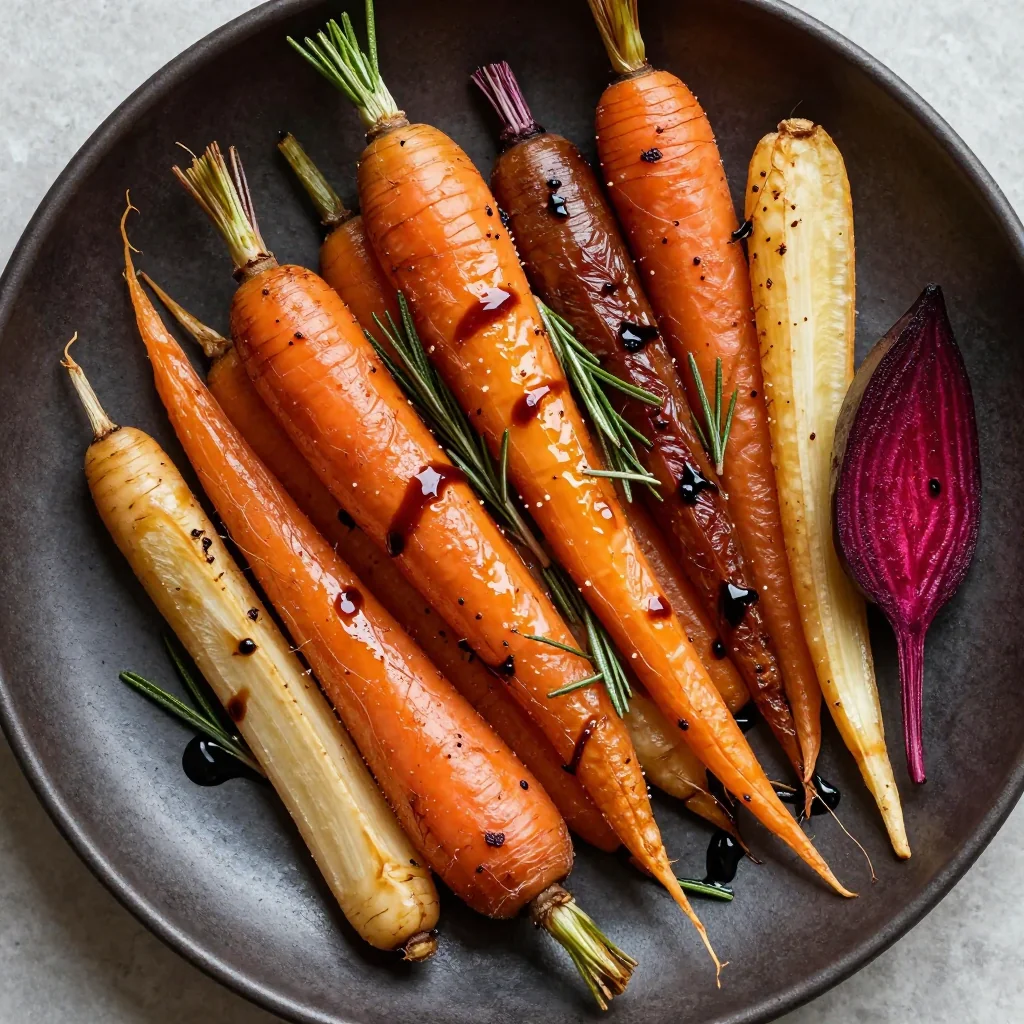 roasted root vegetable medley with rosemary and balsamic for winter dinners