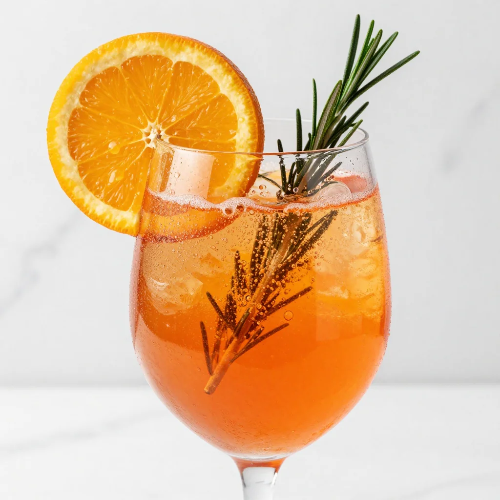 New Year's Day Aperol Spritz with Orange Slice