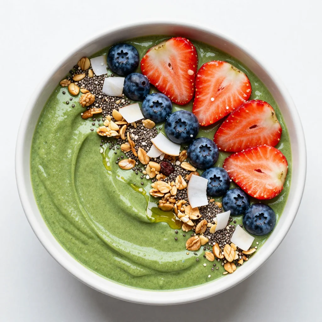 New Year's Day Spinach and Berry Smoothie Bowl