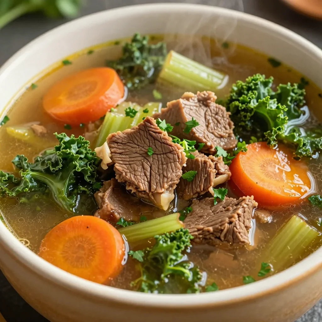 Healthy Beef and Vegetable Soup for Clean Eating