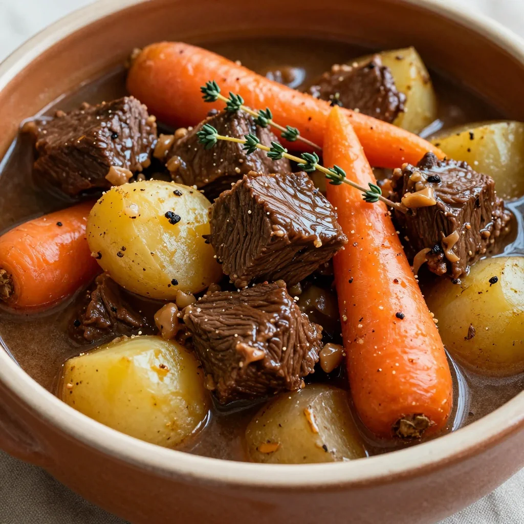 hearty slow cooker beef stew with root vegetables for january dinners