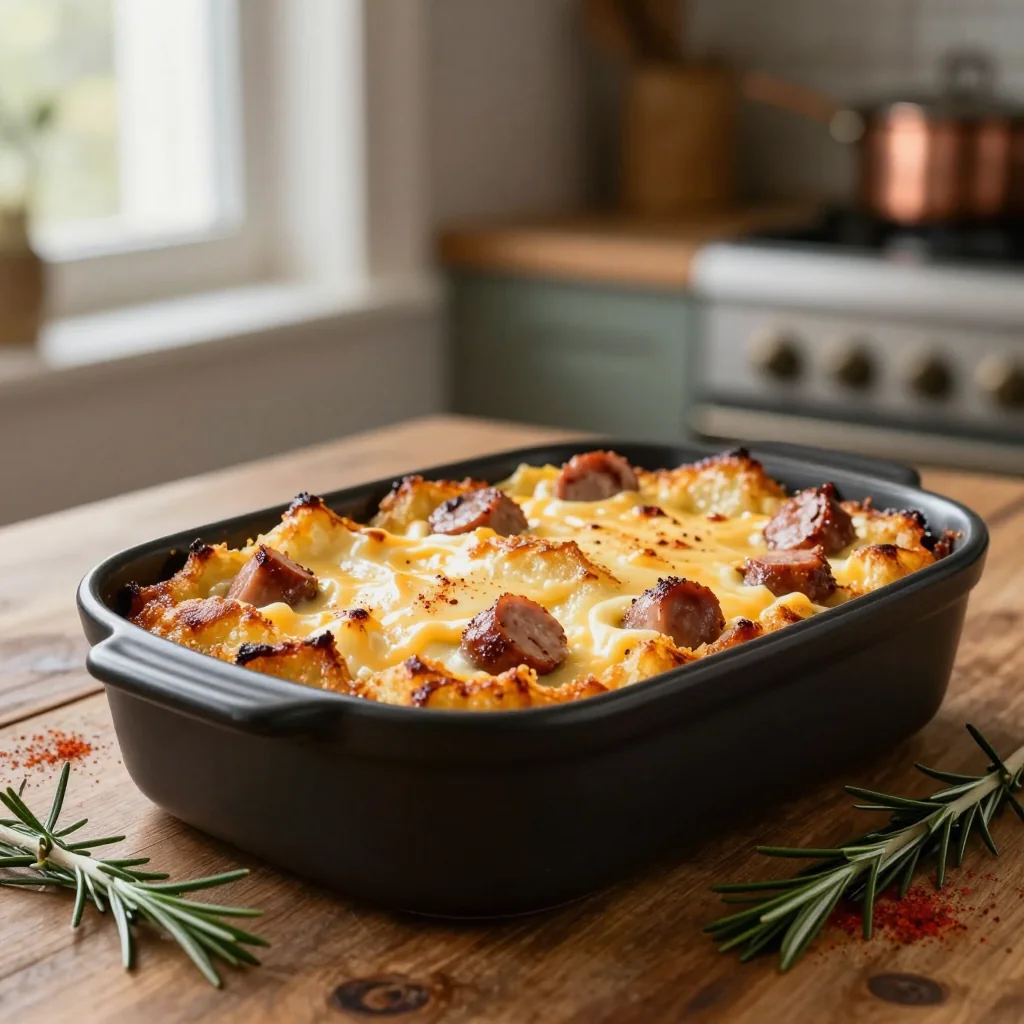 Hashbrown Casserole with Sausage and Cheese