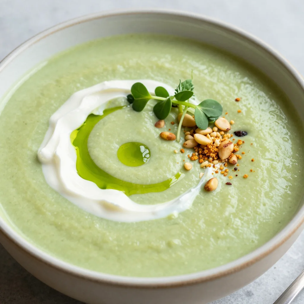 Low Calorie Creamy Zucchini Soup for Lunch