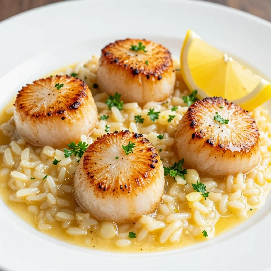 Quick Lemon Garlic Scallops with Butter Sauce