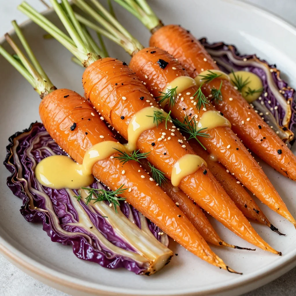 detox lemon roasted carrots and cabbage for after holiday meals