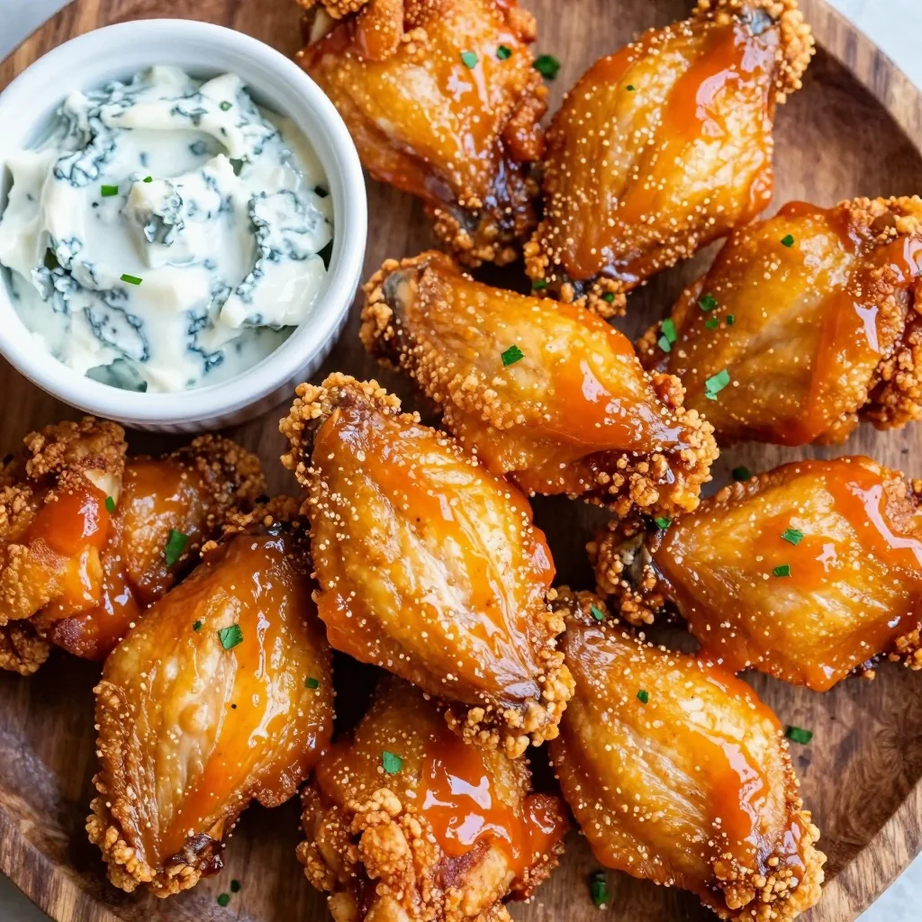 Crispy Chicken Wings in the Air Fryer with Buffalo Sauce