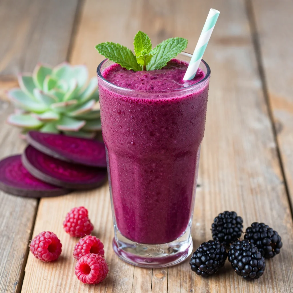 Detox Berry and Beet Smoothie for Hydration
