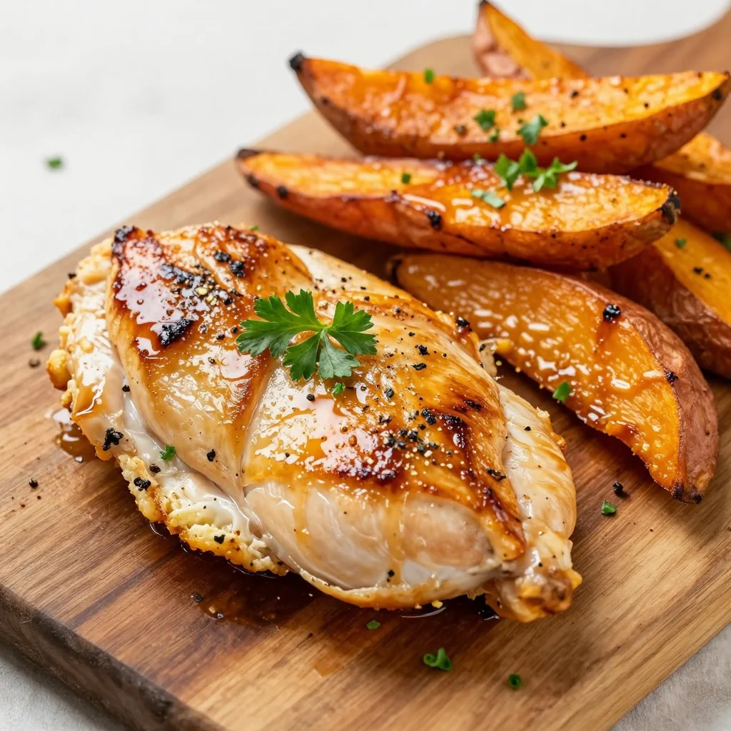 Clean Eating Baked Chicken with Sweet Potato