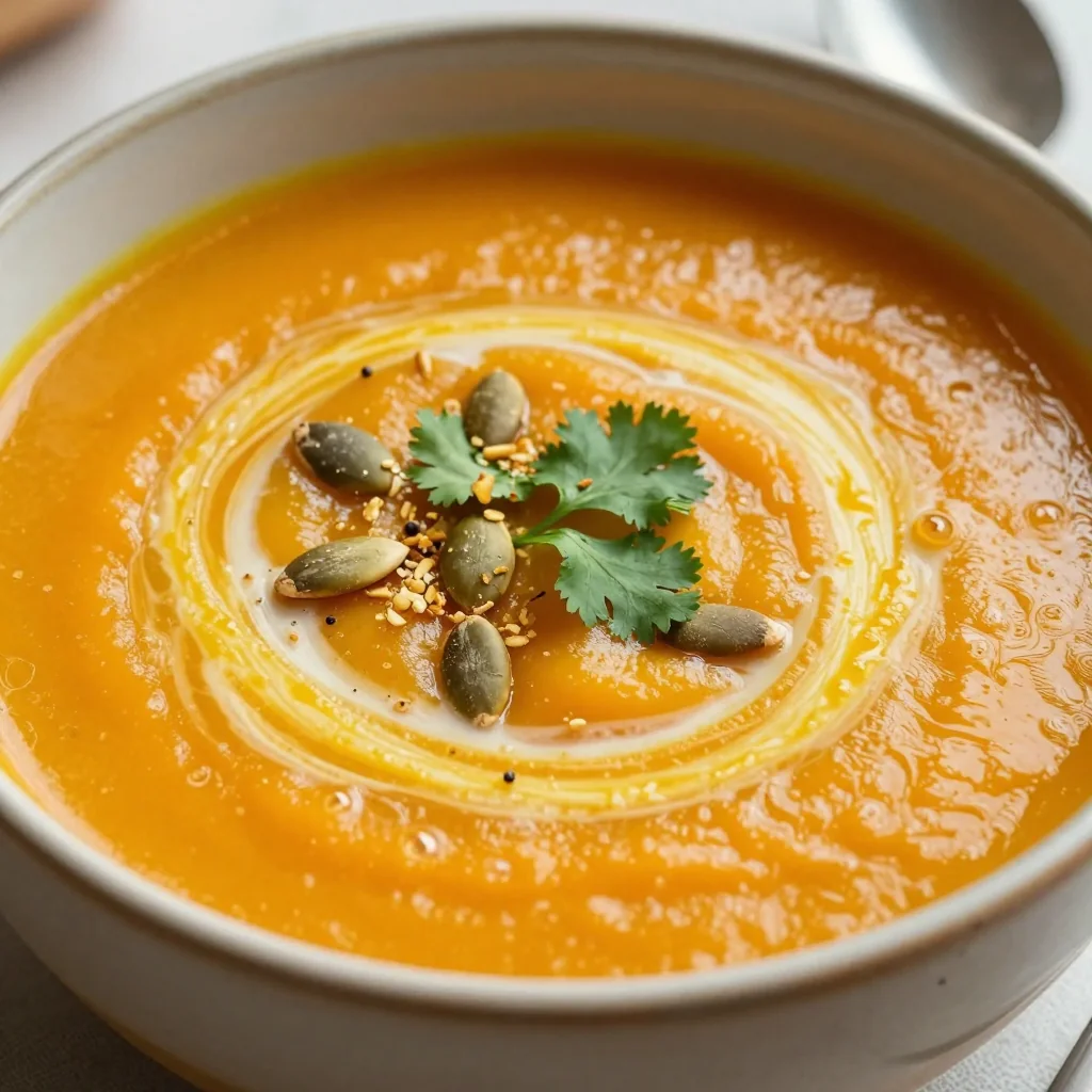 Healthy Butternut Squash Soup With Ginger And Turmeric