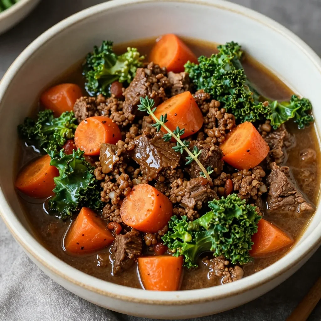 Budget Ground Beef and Veggie Soup for Dinner