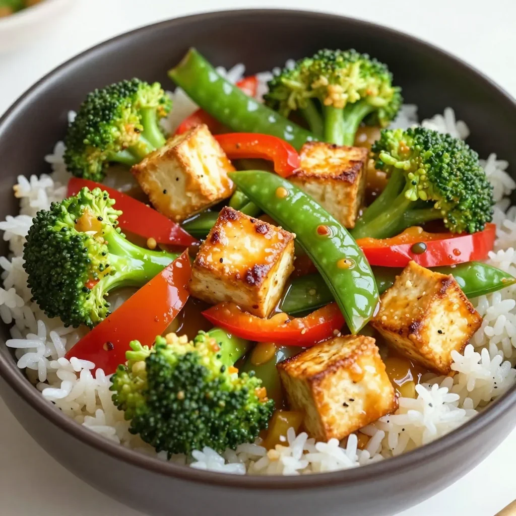 Quick 20 Minute Vegan Stir Fry with Tofu