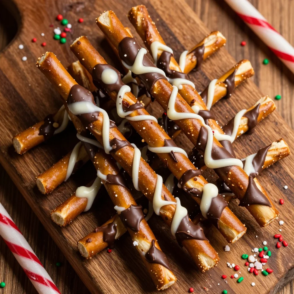 Slow Cooker New Year's Day Chocolate Covered Pretzels