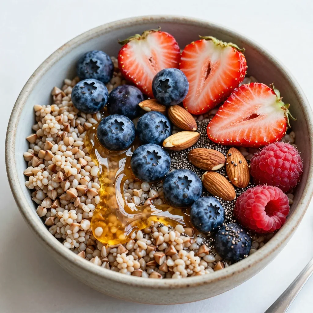 Hearty Buckwheat Breakfast Bowls With Berries