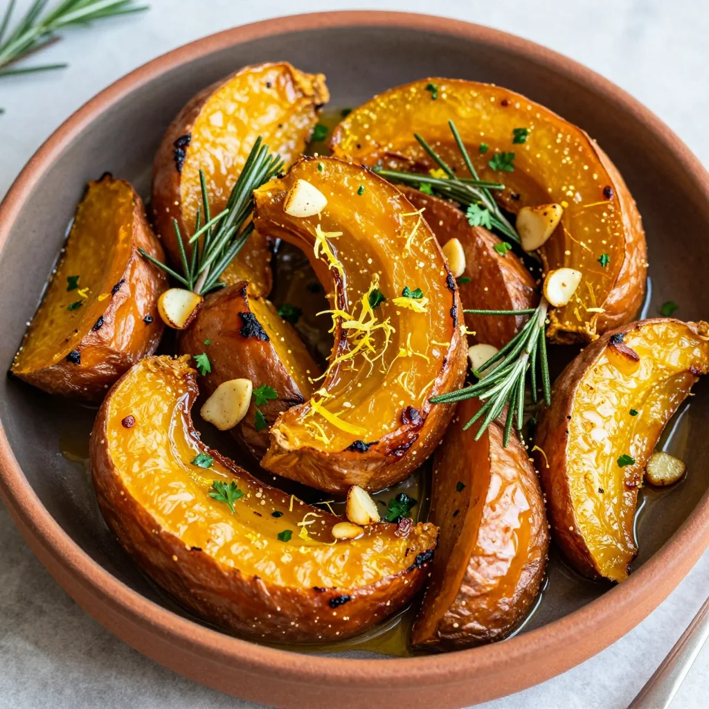 lemon garlic roasted winter squash and sweet potatoes for family meals