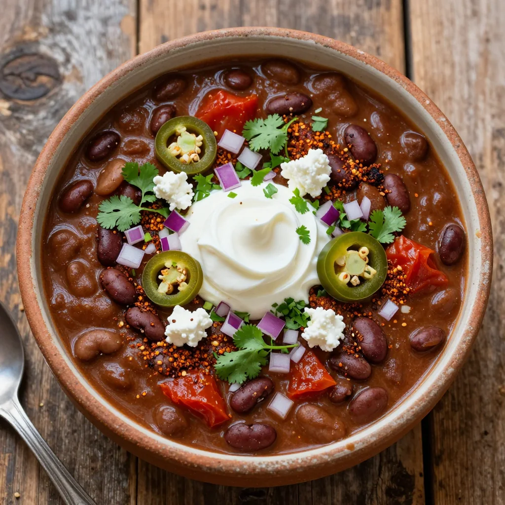 Warm and Spicy Black Bean Chili for Winter