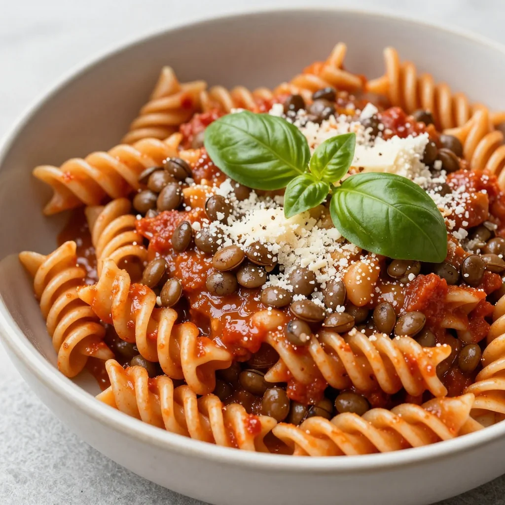 Pantry Pasta With Canned Lentils And Marinara