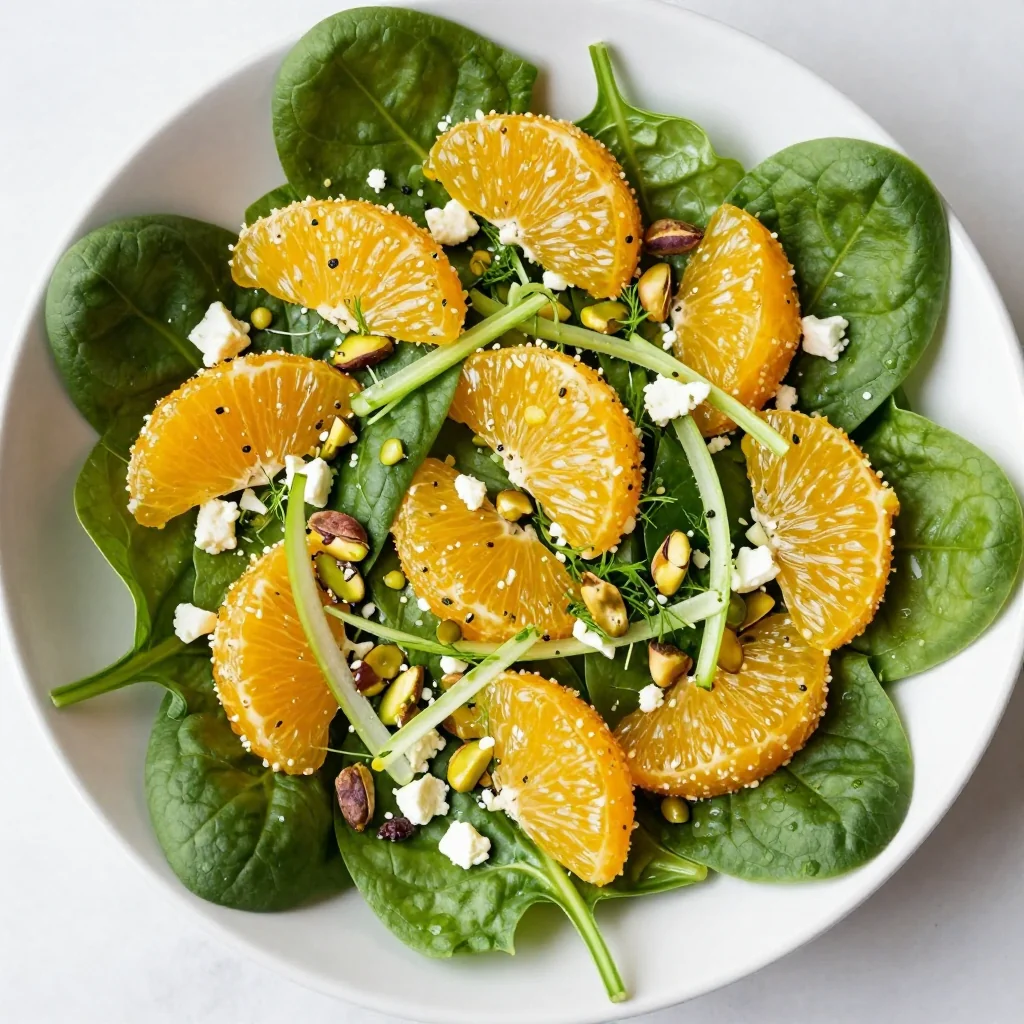 warm citrus and spinach salad with oranges for bright new year mornings