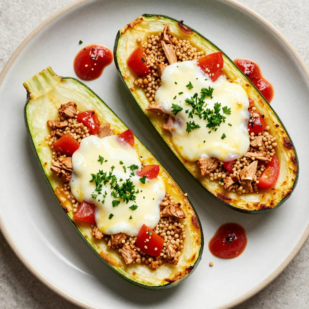 Low Calorie Stuffed Zucchini Boats for Dinner Tonight