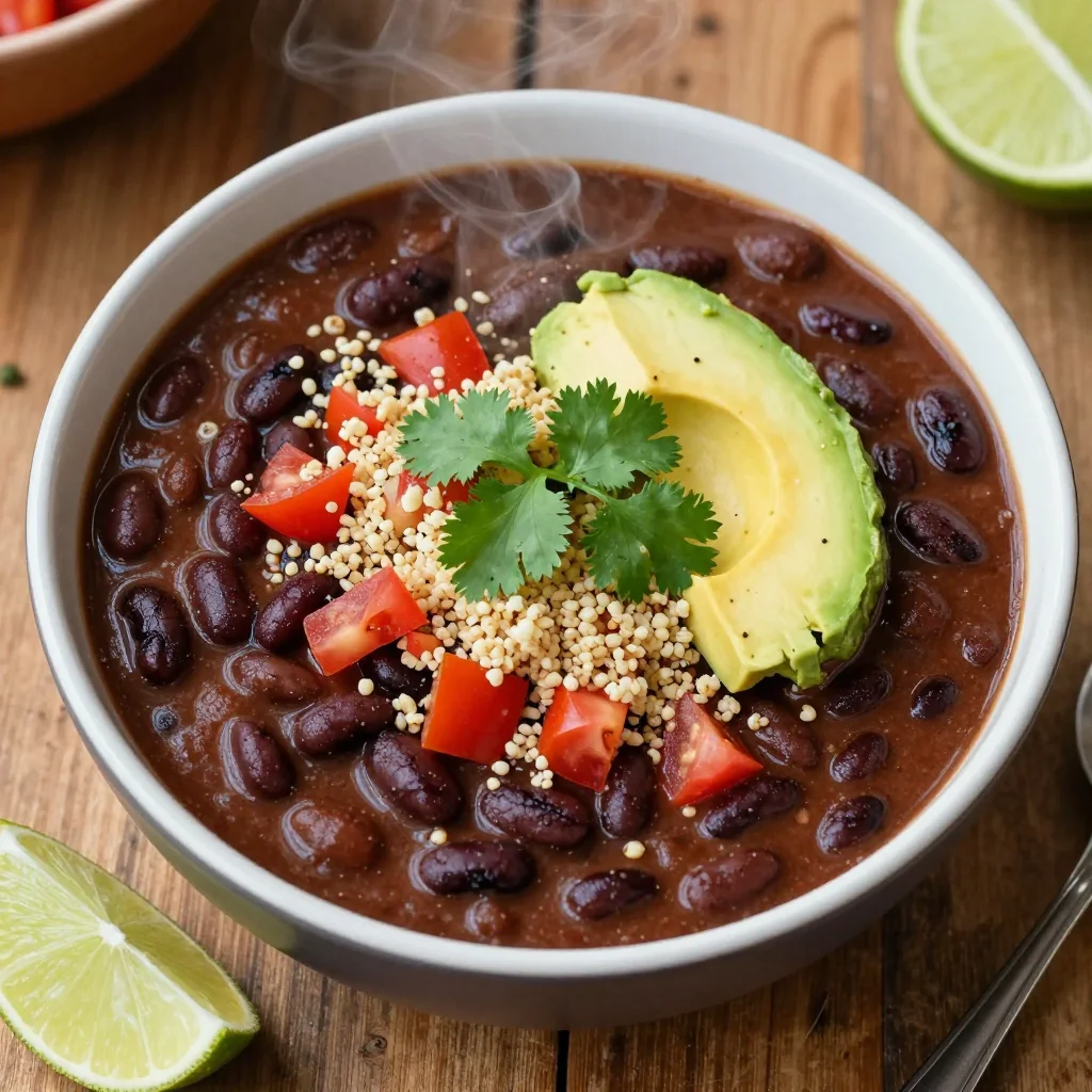 Hearty Black Bean Chili with Quinoa for Detox
