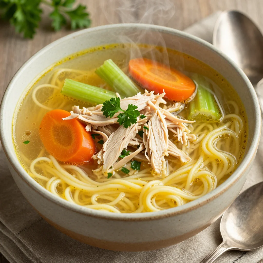 Cozy Chicken and Noodle Soup for Martin Luther King Day