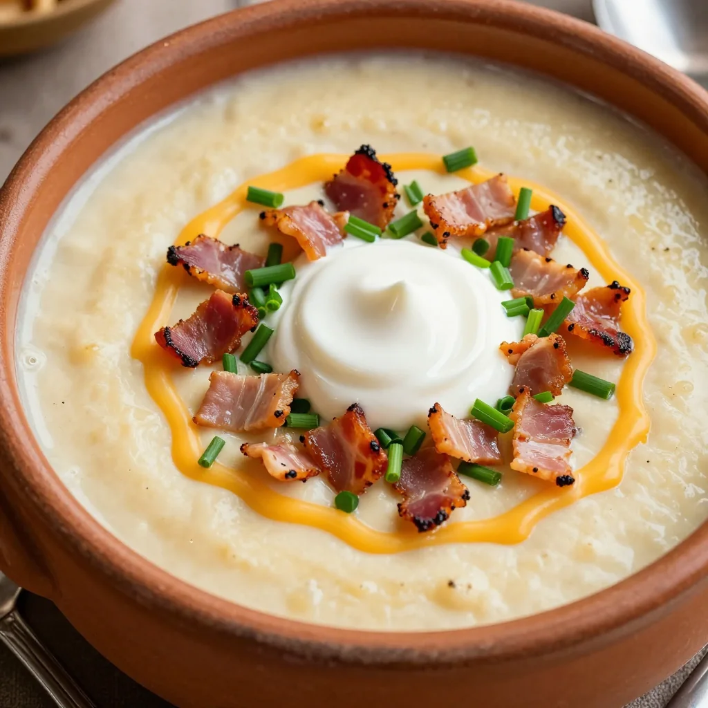 Loaded Baked Potato Soup Without the Heavy Calories
