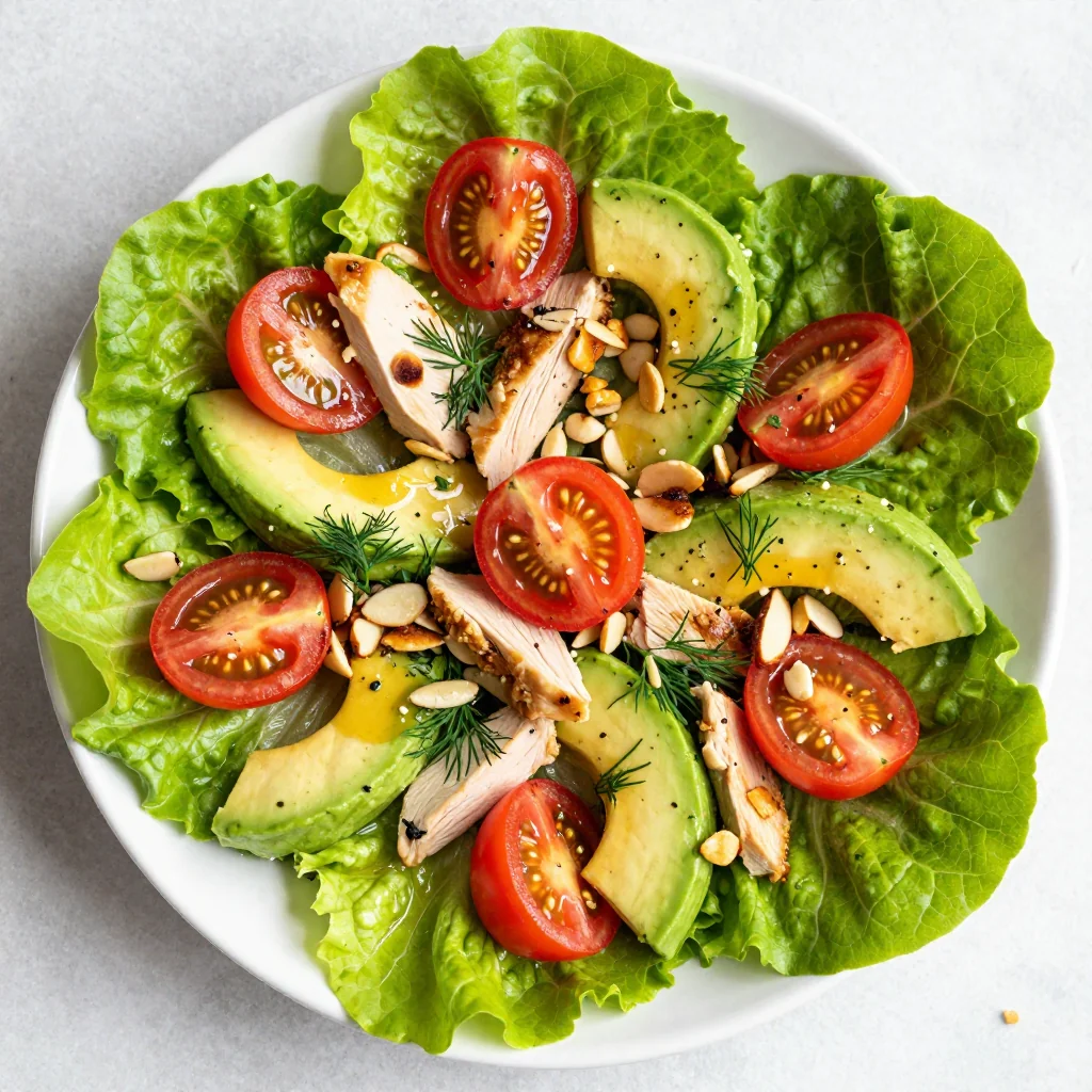 New Year Clean Eating Chicken Salad Lettuce Cups