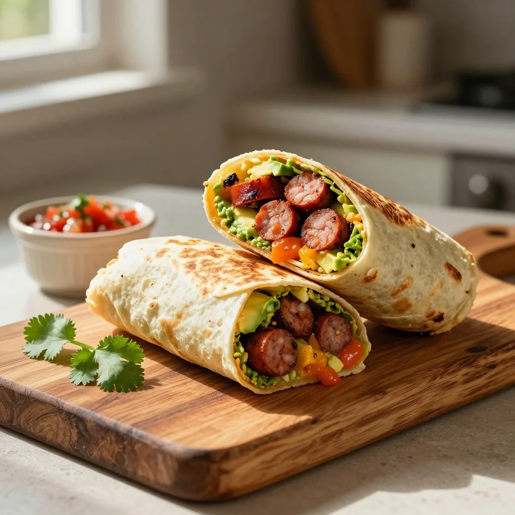 Breakfast Burritos with Chorizo