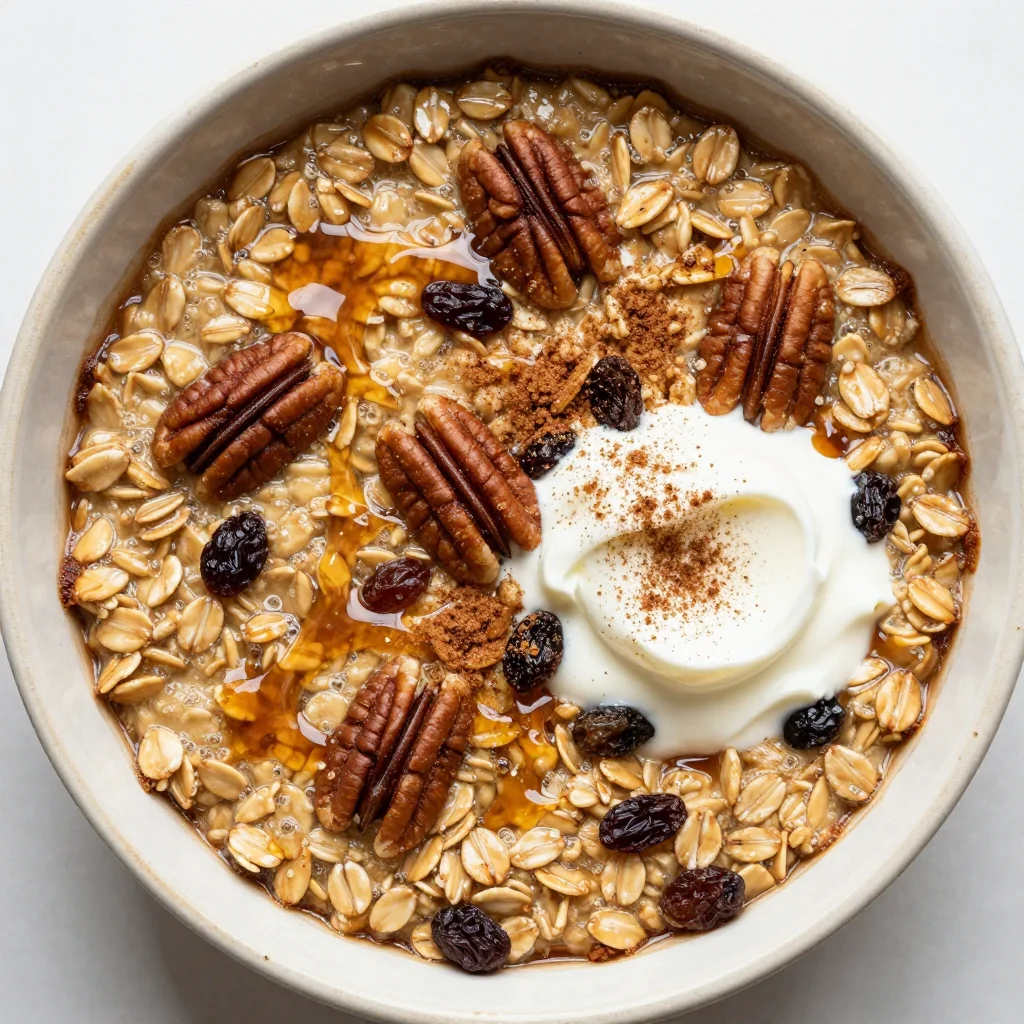 Warm Maple Pecan Oatmeal Breakfast Bake for MLK Day Morning