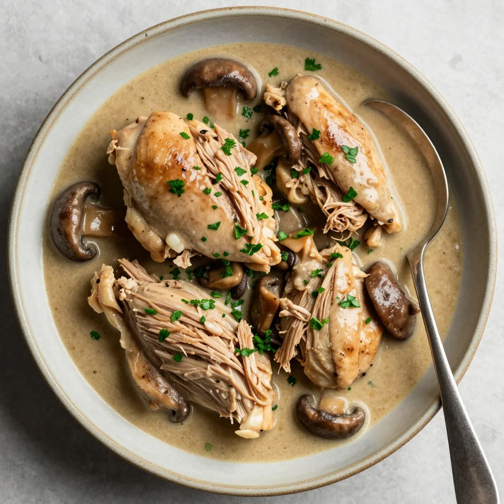 Slow Cooker Creamy Chicken and Mushroom Stew for MLK