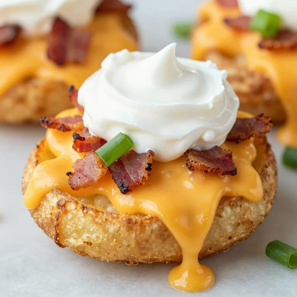 NFL Playoff Loaded Potato Skins with Bacon and Cheese