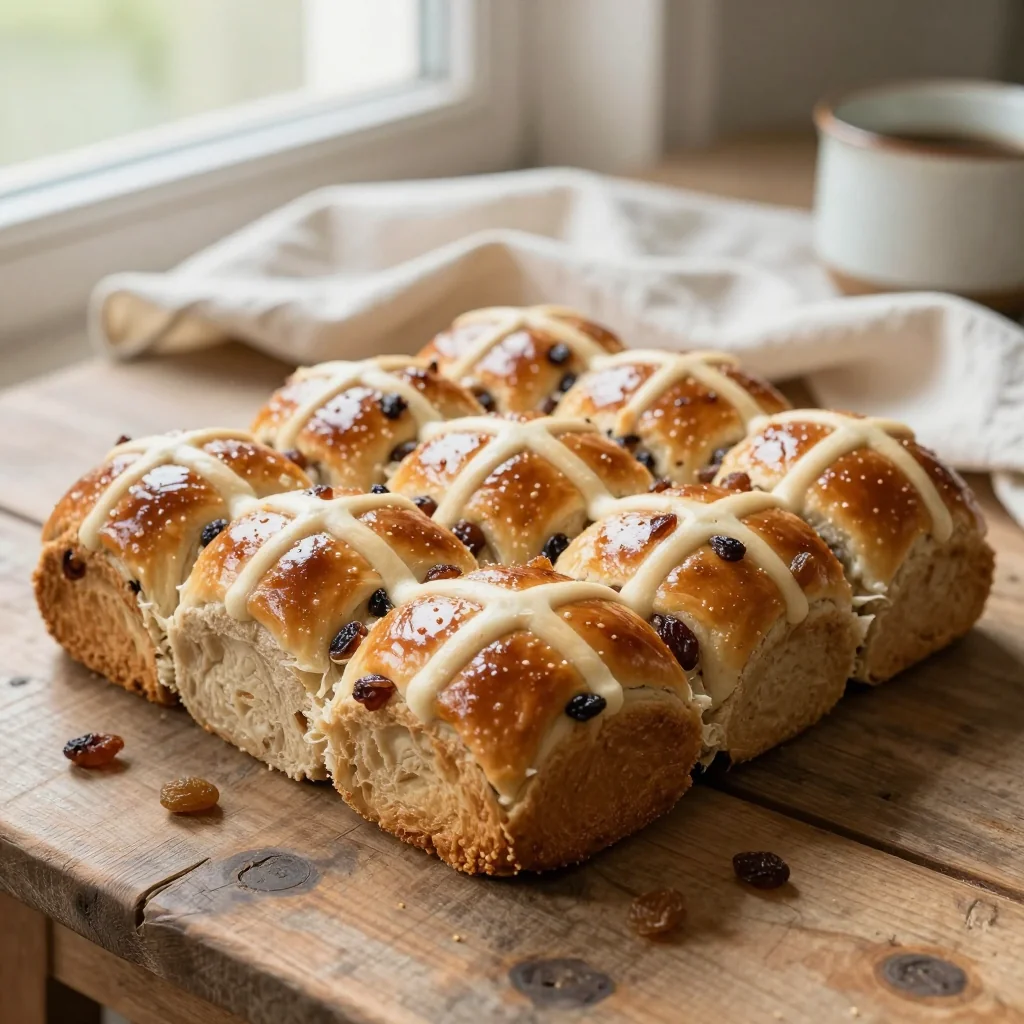 Hot Cross Buns with Raisins