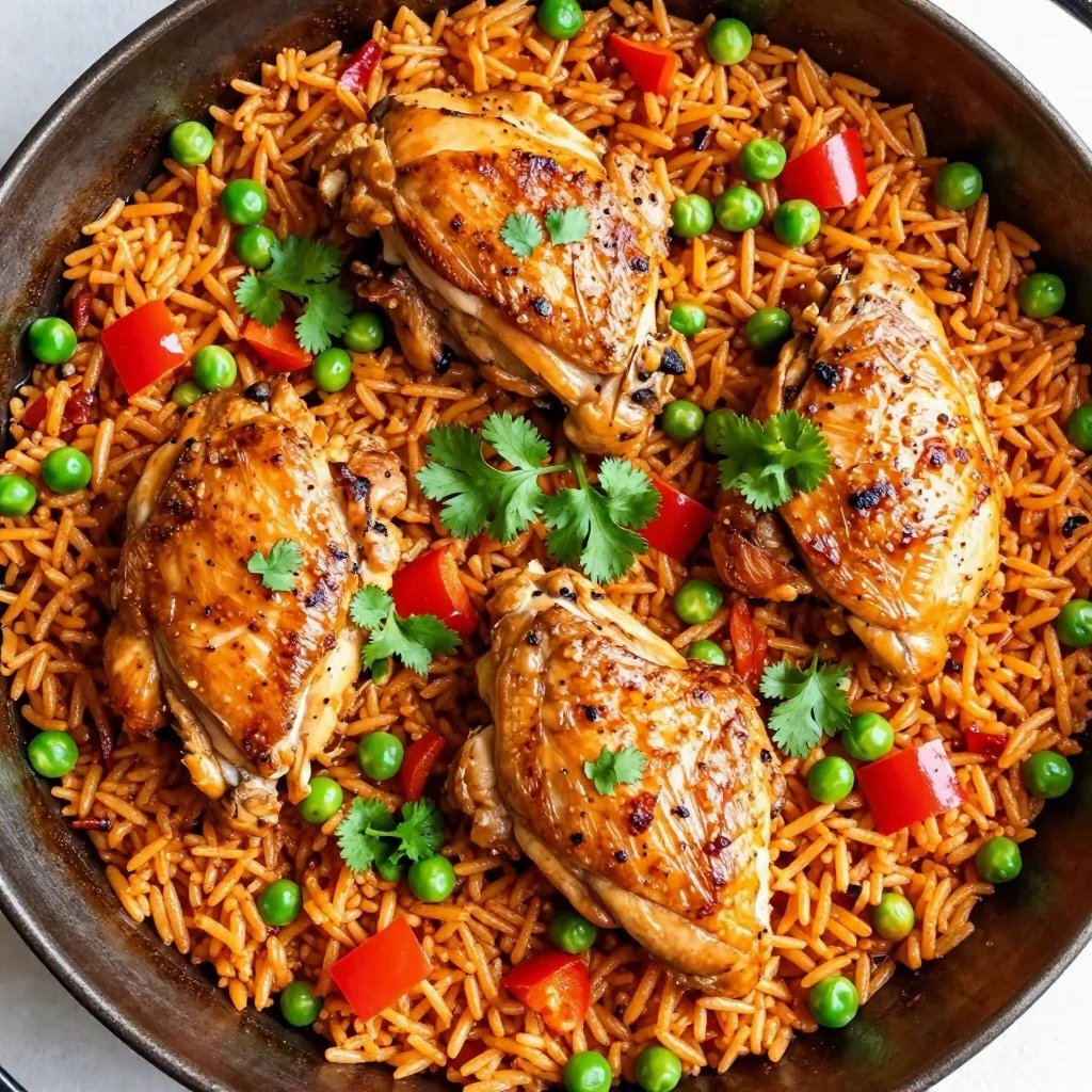 Easy One Pan Spanish Rice and Chicken for Dinner