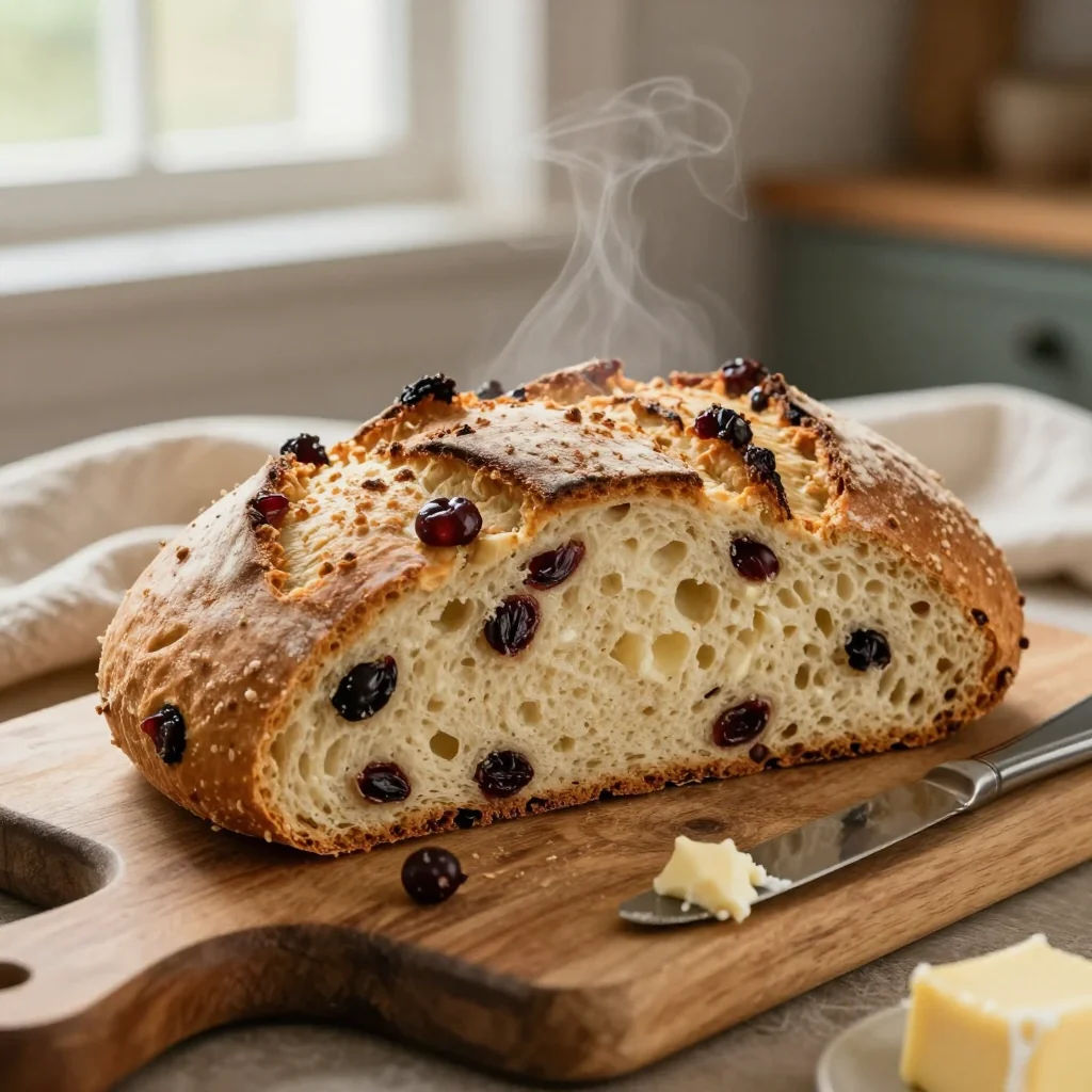 Traditional Irish Soda Bread with Buttermilk and Currants