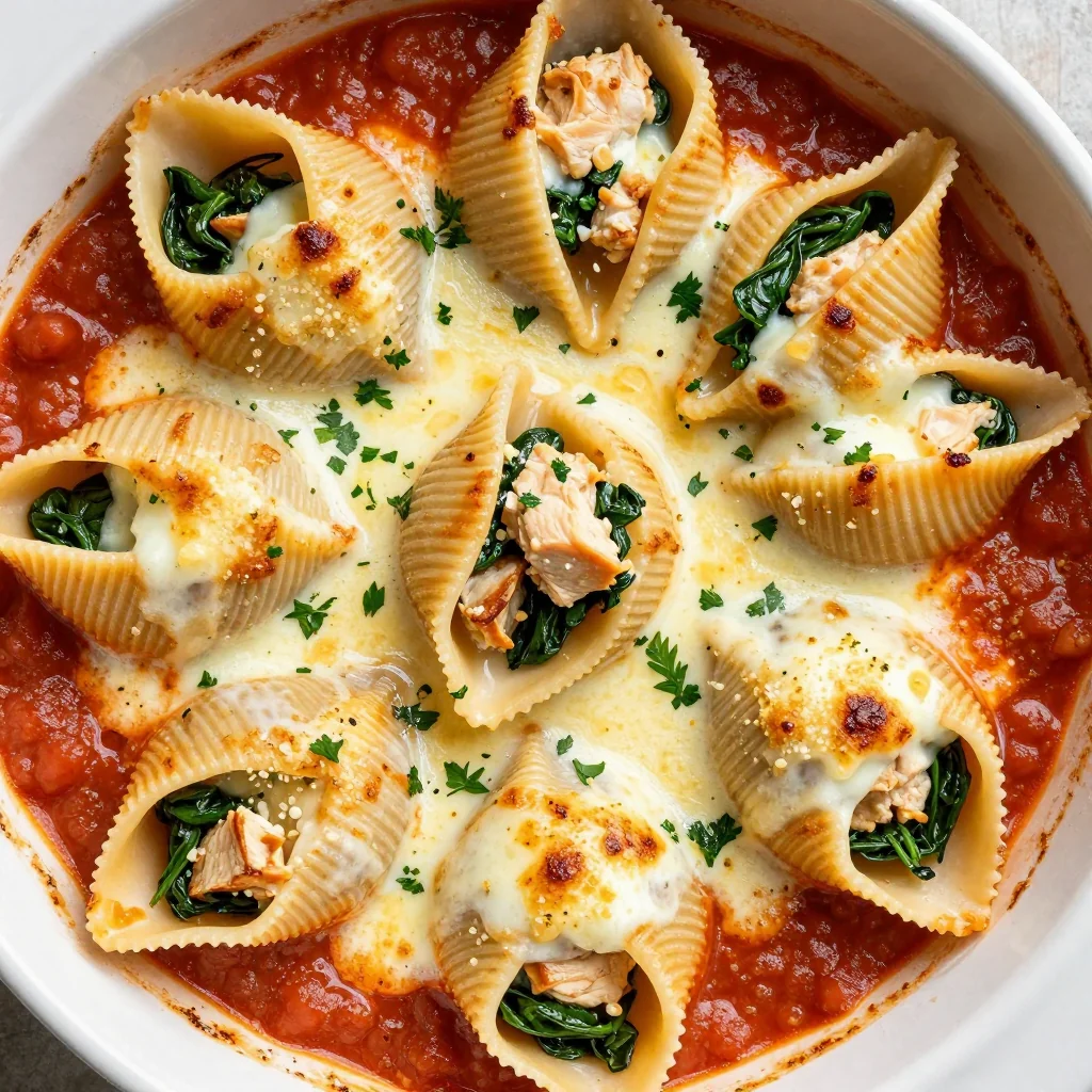 Cozy Creamy Chicken and Spinach Stuffed Shells for Winter Dinners