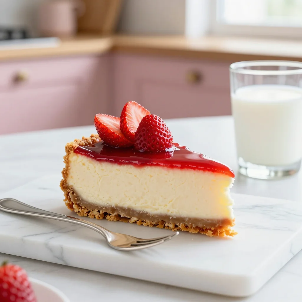 Strawberry Cheesecake with Graham Cracker Crust