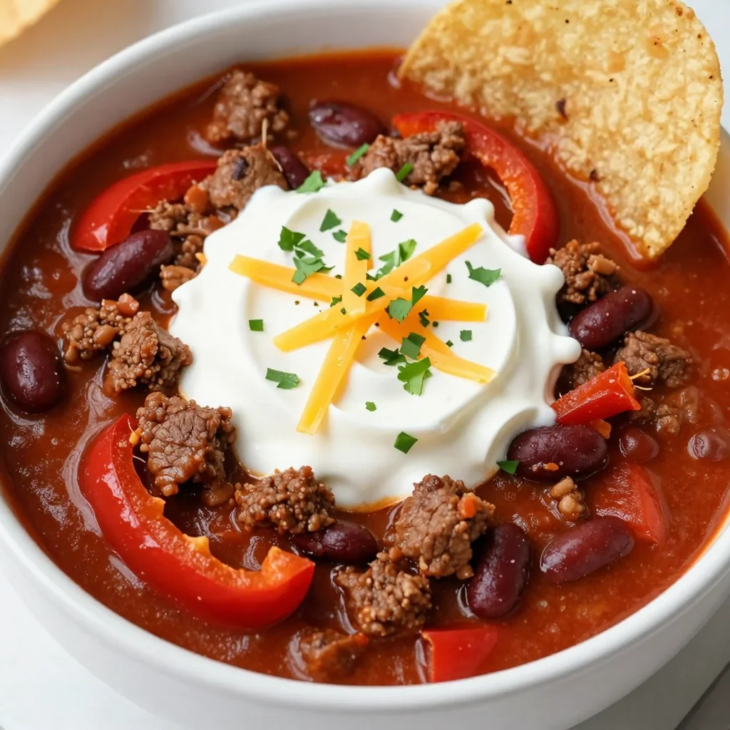 NFL Playoffs Hearty Freezer Chili with Extra Beans for Tailgate
