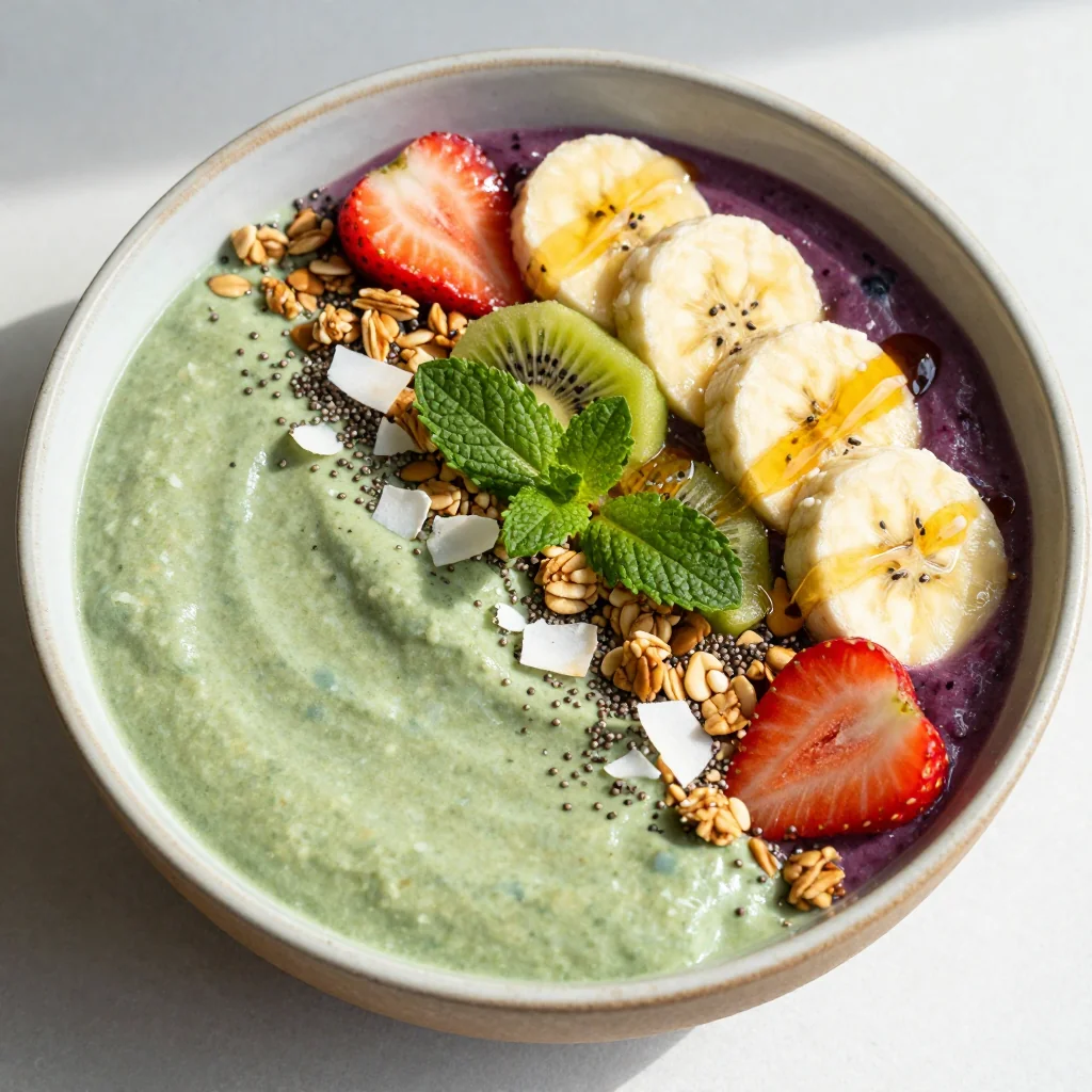 Healthy Breakfast Smoothie Bowl for New Year Energy Boost