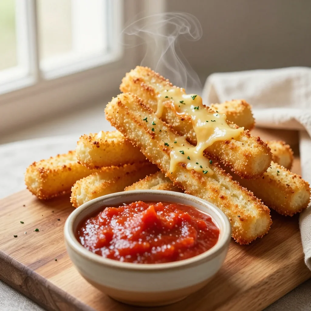 Garlic Cheesy Bread Sticks with Marinara Dip
