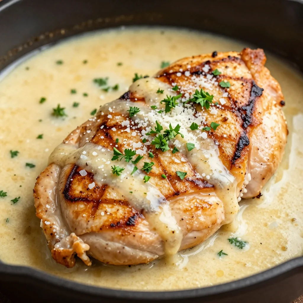 Creamy Parmesan Chicken With Garlic Sauce